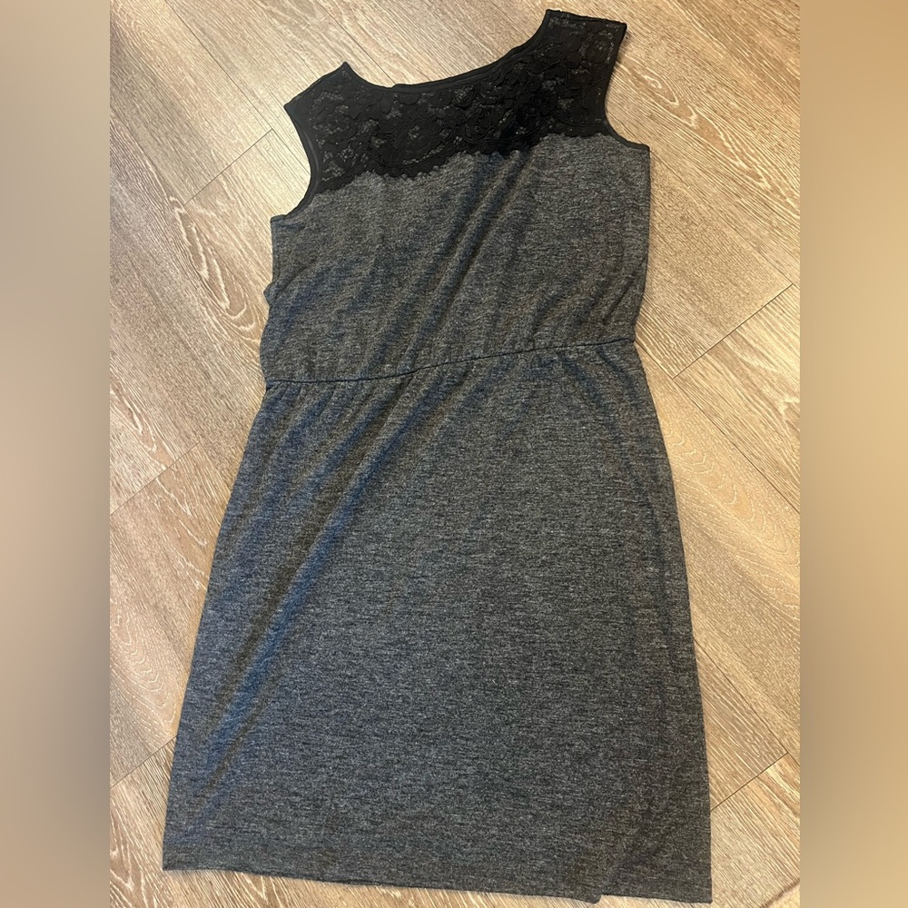 Gray Jersey Knit Dress